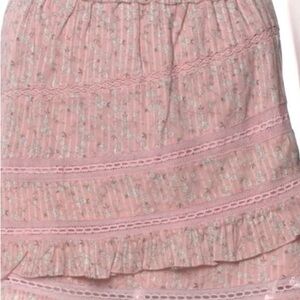 SUMMER SALE!!!   Love Shack Fancy Pink Floral Mini Skirt from Revolve